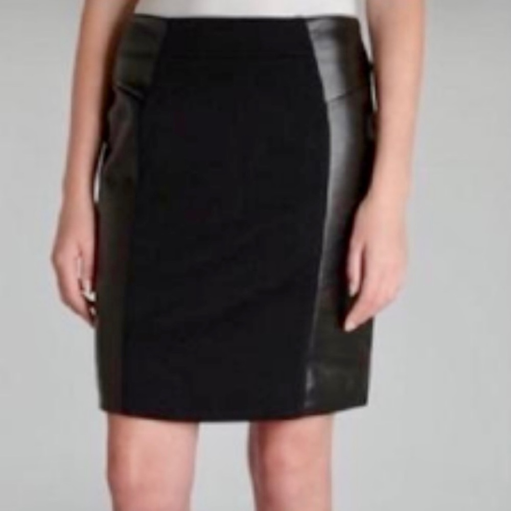Michael Kors Vegan Leather Panel/Pencil Skirt